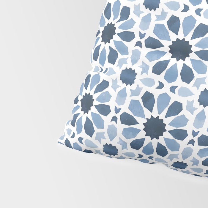 Watercolor Zellige Harmony Pillow Sham Gallery Image 4
