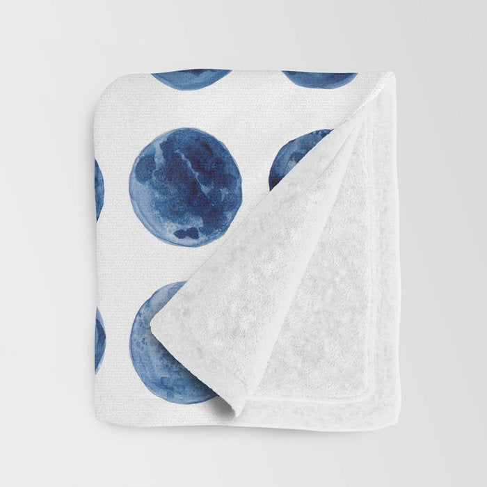 Blueberries | Watercolour Pattern Throw Blanket Gallery Image 3