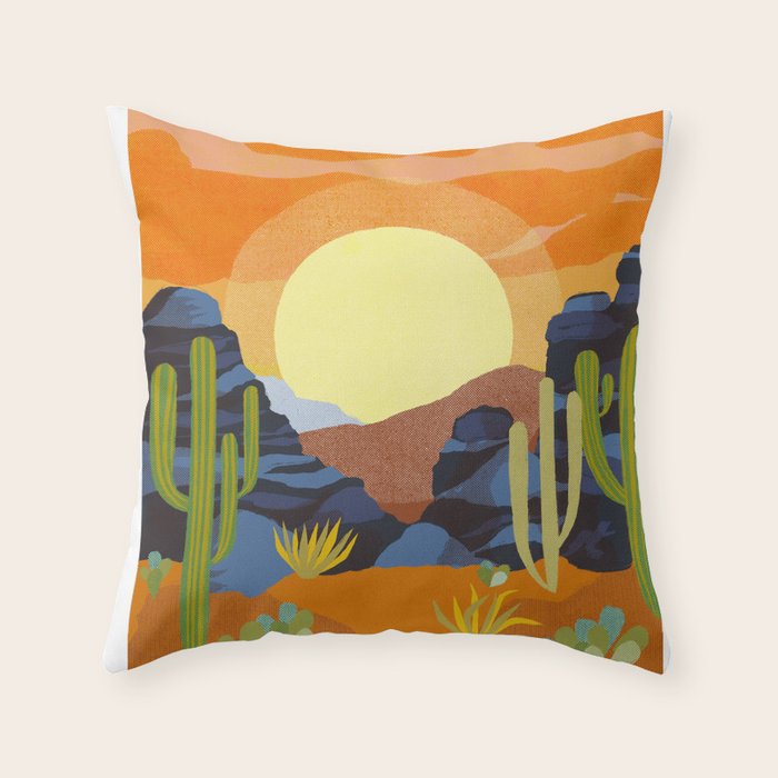 Desert Sunset Throw Pillow Gallery Image 6