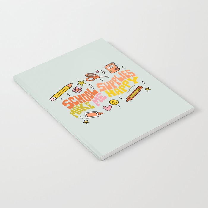 School Supplies Make Me Happy Notebook Gallery Image 2