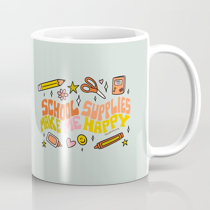 School Supplies Make Me Happy Coffee Mug Gallery Image 1