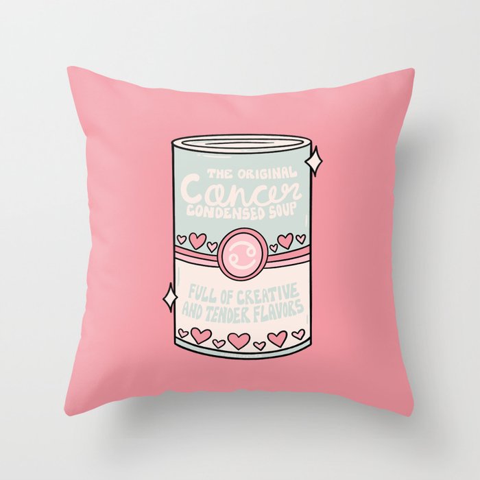 Cancer Zodiac Soup Throw Pillow Gallery Image 6