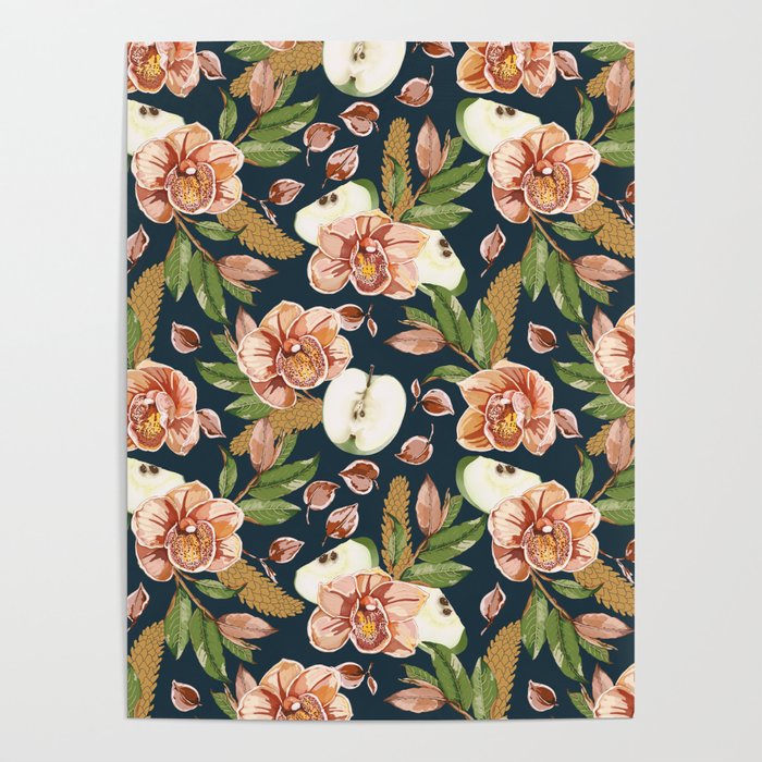 Tropical flowers autumn field D Poster Gallery Image 4