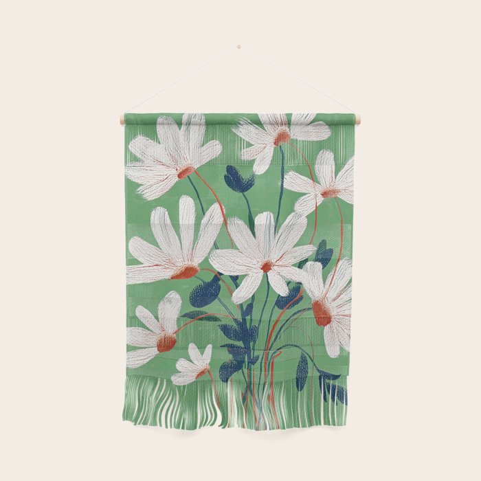 White Flowers Wall Hanging Gallery Image 1