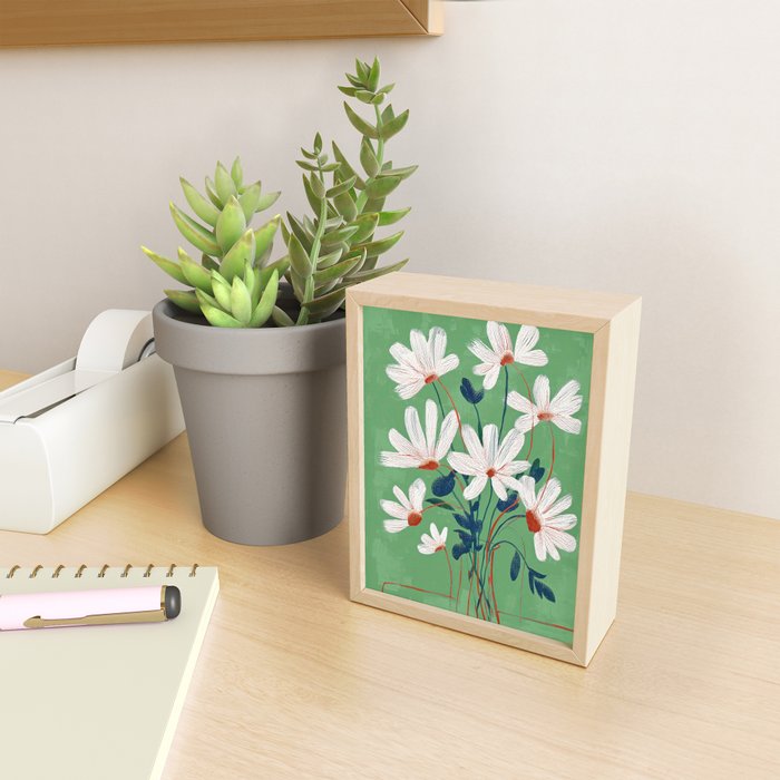 White Flowers Mini Art Print Gallery Image 2