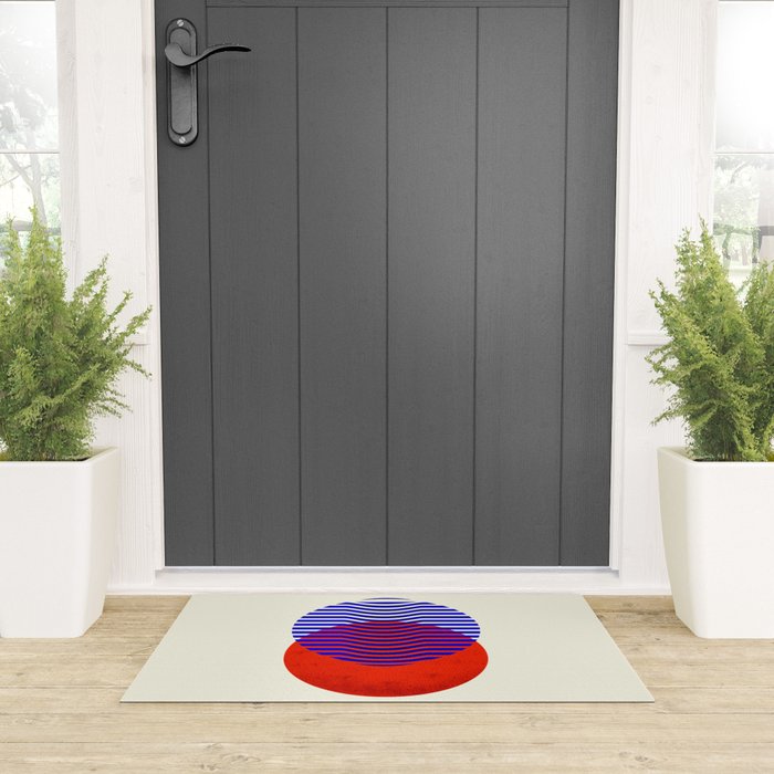 Graphic abstract circles Welcome Mat Gallery Image 3