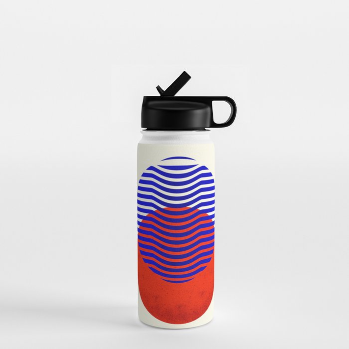 Graphic abstract circles Water Bottle Gallery Image 1