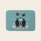 Vintage Kitty Love ©studioxtine Bath Mat Gallery Image 1