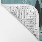 Vintage Kitty Love ©studioxtine Bath Mat Gallery Image 2