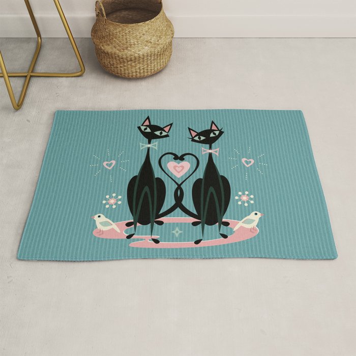 Vintage Kitty Love ©studioxtine Rug Gallery Image 1