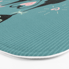 Vintage Kitty Love ©studioxtine Bath Mat Gallery Image 3