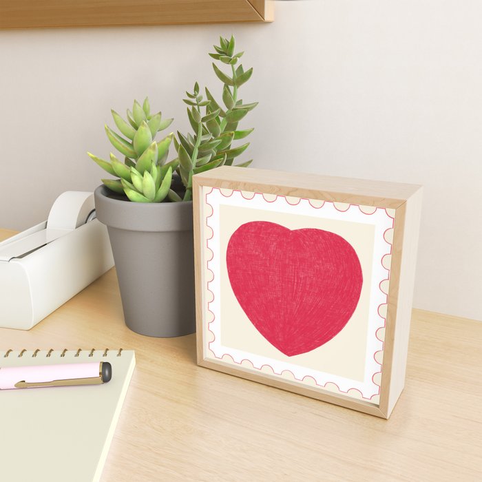 Heart and love stamp Mini Art Print Gallery Image 2