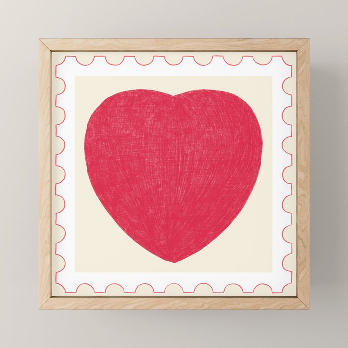 Heart and love stamp Mini Art Print Gallery Image 1