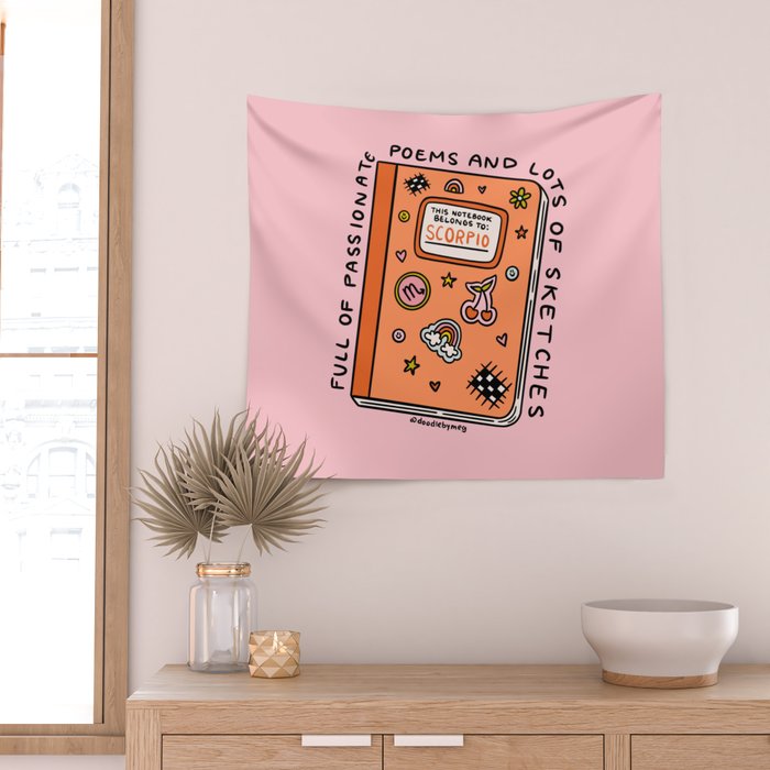 Scorpio Notebook Wall Tapestry Gallery Image 2