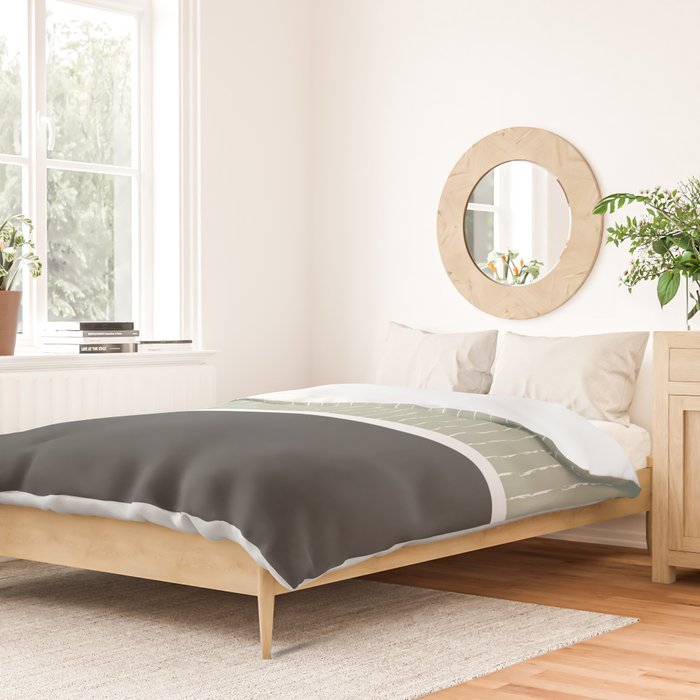 Linen Sage and Gray Duvet Cover Gallery Image 2
