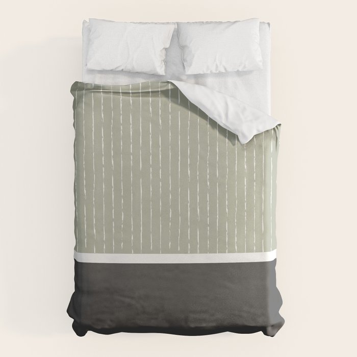 Linen Sage and Gray Duvet Cover Gallery Image 6