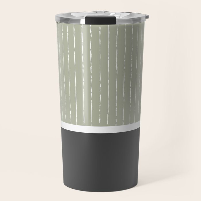 Linen Sage and Gray Travel Mug Gallery Image 1
