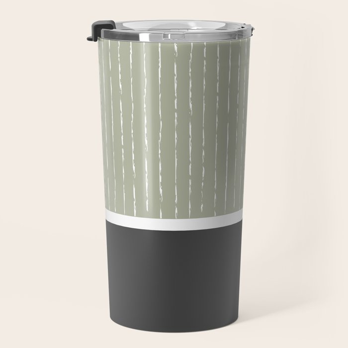 Linen Sage and Gray Travel Mug Gallery Image 3