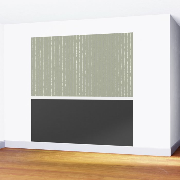 Linen Sage and Gray Wall Mural Gallery Image 2