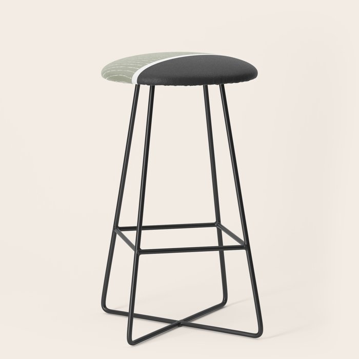 Linen Sage and Gray Stool Gallery Image 1