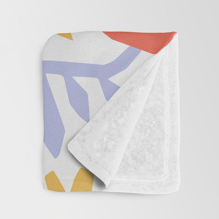 Colorful abstract flower art pattern Throw Blanket Gallery Image 3
