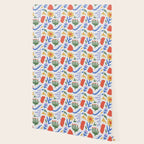 Colorful abstract flower art pattern Wallpaper Gallery Image 2