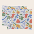 Colorful abstract flower art pattern Placemat Gallery Image 1