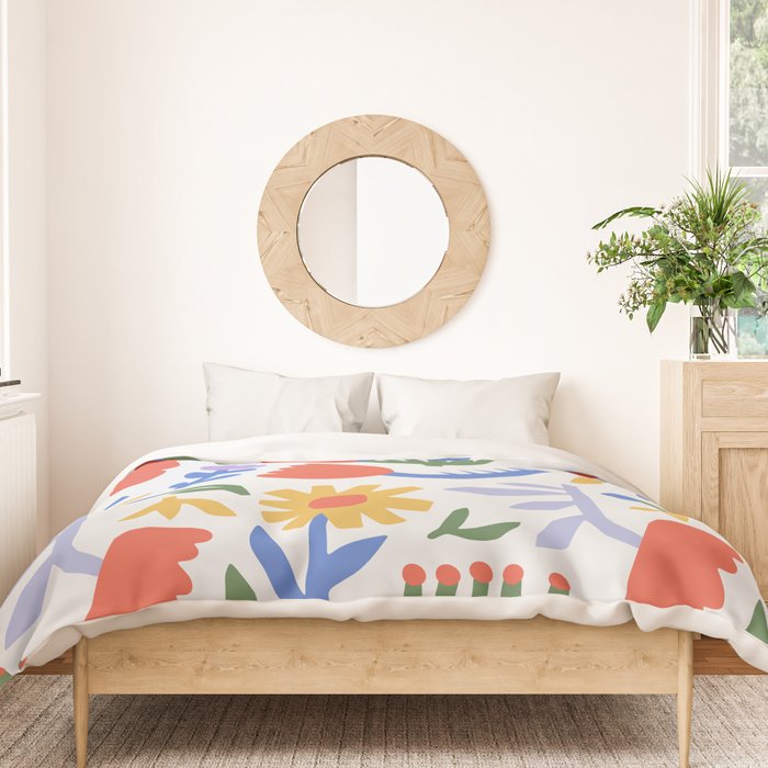 Colorful abstract flower art pattern Duvet Cover Gallery Image 3