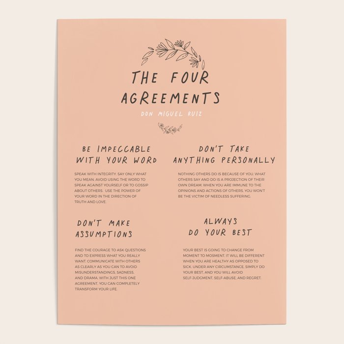 The Four Agreements Peach 2  Poster Gallery Image 4