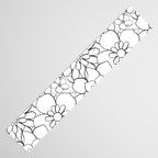 Black and white hand drawn flower art pattern Table Runner Gallery Image 3