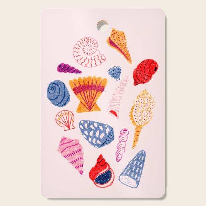 Tropical Seashells Cutting Board Gallery Image 1