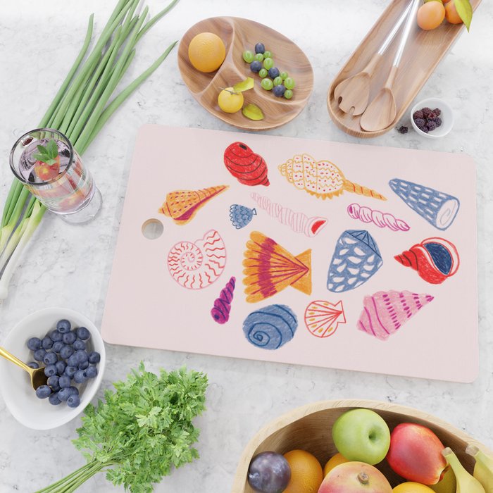 Tropical Seashells Cutting Board Gallery Image 2