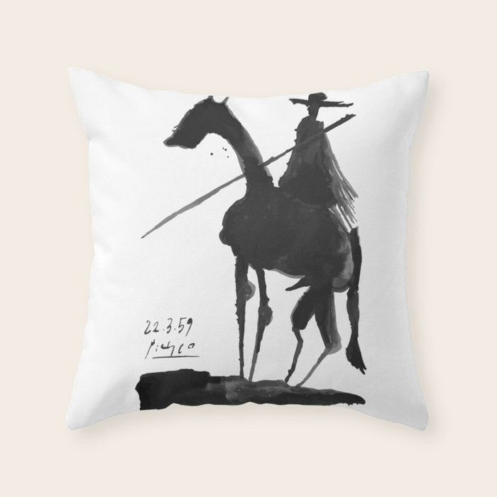 Picasso - El Picador (Toros y Toreros) 1959 Artwork Throw Pillow Gallery Image 6