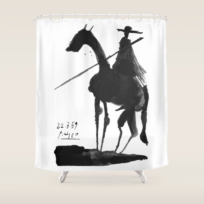 Picasso - El Picador (Toros y Toreros) 1959 Artwork Shower Curtain Gallery Image 1