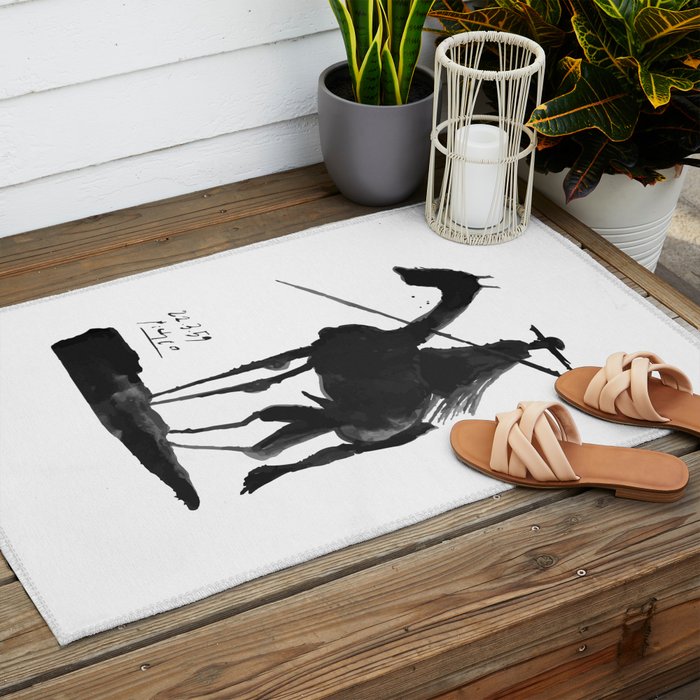 Picasso - El Picador (Toros y Toreros) 1959 Artwork Outdoor Rug Gallery Image 2