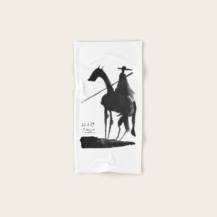 Picasso - El Picador (Toros y Toreros) 1959 Artwork Bath Towel Gallery Image 1