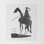 Picasso - El Picador (Toros y Toreros) 1959 Artwork Throw Blanket Gallery Image 2