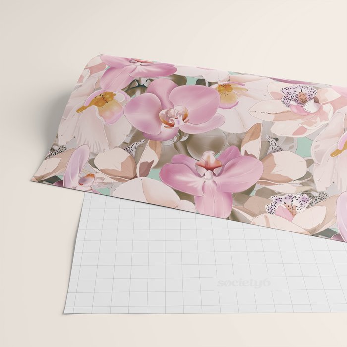 Lush Pink Tropical Flowers I Wrapping Paper Gallery Image 2