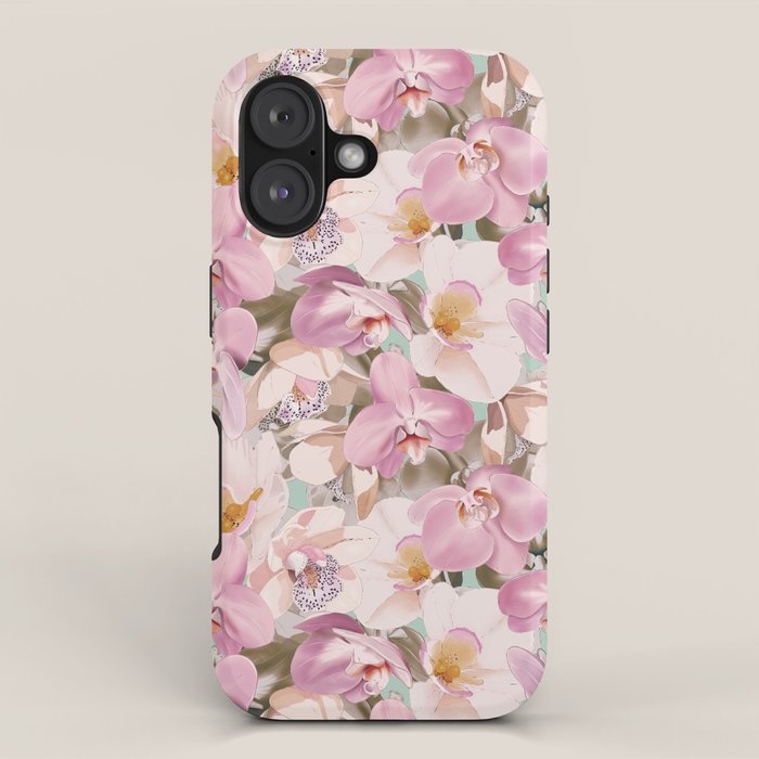 Lush Pink Tropical Flowers I iPhone Case Gallery Image 1