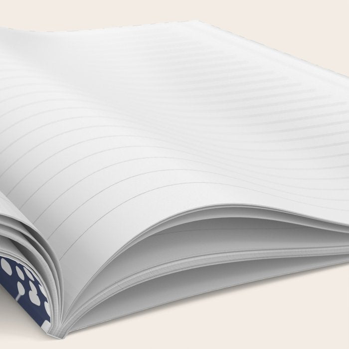 Spotted Preppy Dots Abstract in Navy Blue Notebook Gallery Image 2