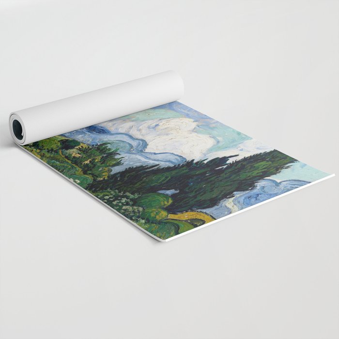 Wheat Field with Cypresses Yoga Mat Gallery Image 2