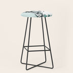 Mid-Century Modern Art Cocktail Teal Stool Gallery Image 1