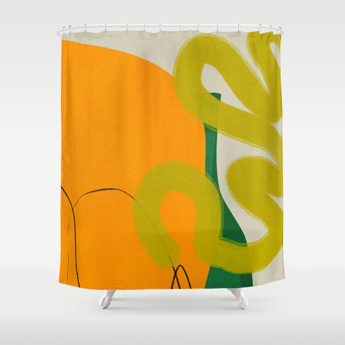 relations shapes minimal organic boho Shower Curtain Gallery Image 1