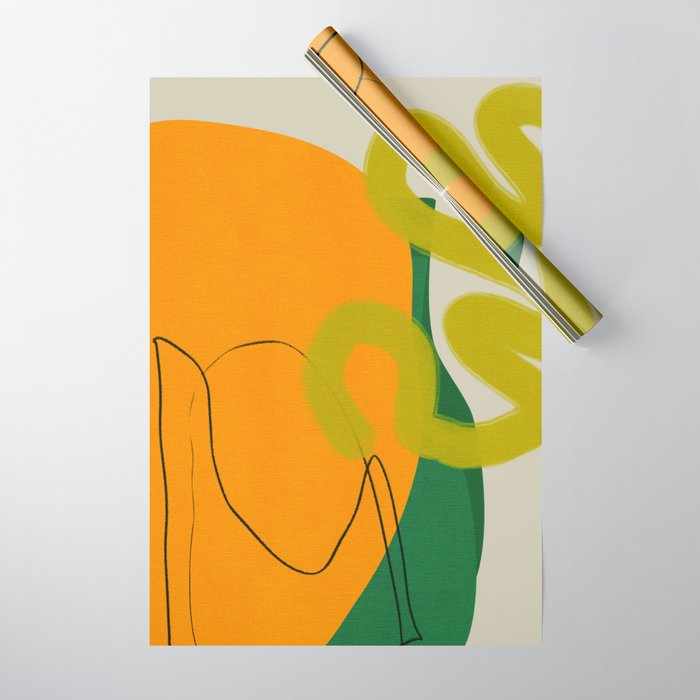 relations shapes minimal organic boho Wrapping Paper Gallery Image 1