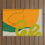 relations shapes minimal organic boho Outdoor Rug Gallery Image 1