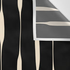Threaded Stripes Painted Pattern in Black and Cream Wall Tapestry Gallery Image 3