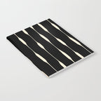 Threaded Stripes Painted Pattern in Black and Cream Notebook Gallery Image 2