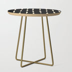 Threaded Stripes Painted Pattern in Black and Cream Side Table Gallery Image 1