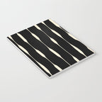 Threaded Stripes Painted Pattern in Black and Cream Notebook Gallery Image 3