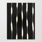 Threaded Stripes Painted Pattern in Black and Cream Notebook Gallery Image 4